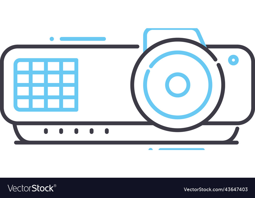 Professional projector line icon outline symbol