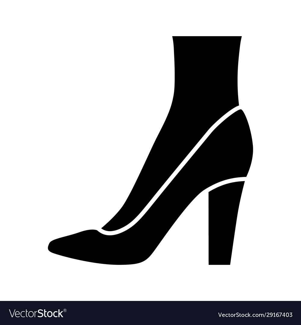 Pumps Glyph Ikone Frau stilvoll und modisch vector image Pumps Glyph Ikone Frau stilvoll und modisch