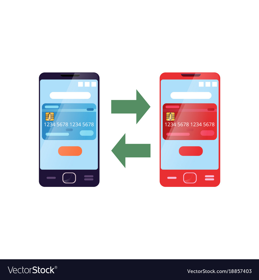 Showing process of transferring money Royalty Free Vector