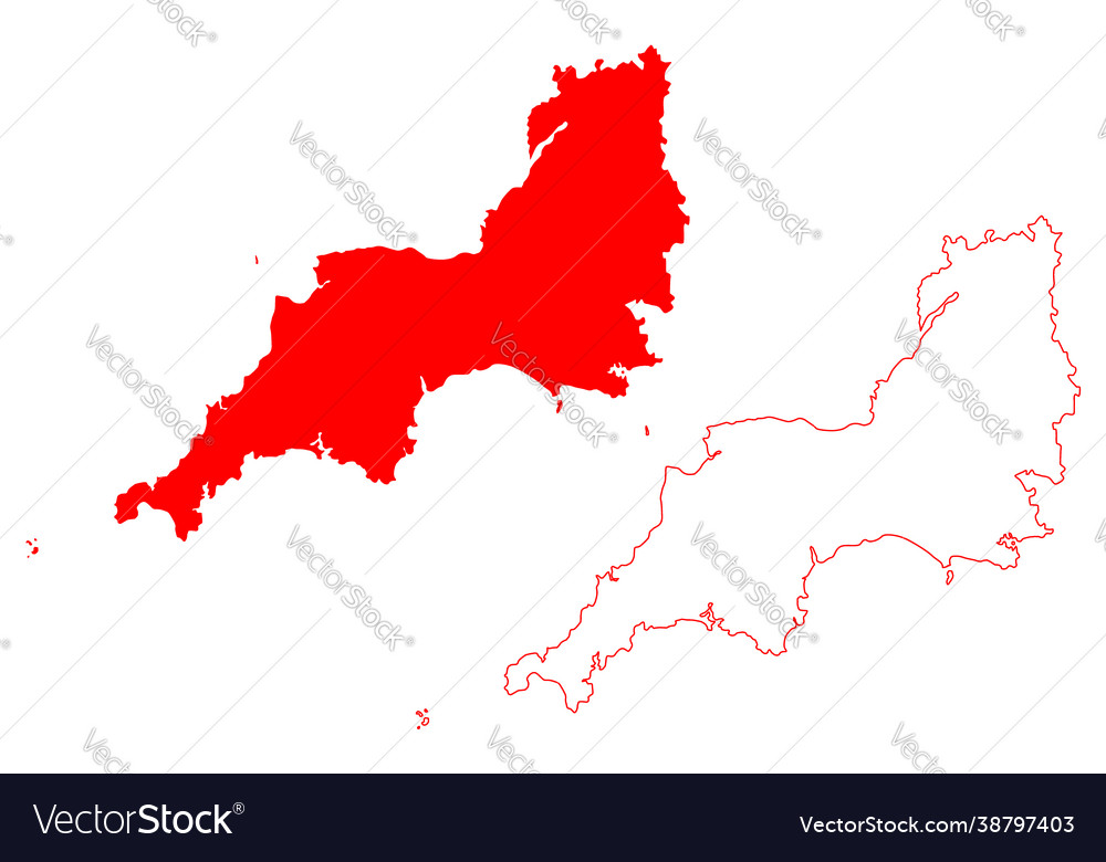 South west england region united kingdom vector image South west england region united kingdom