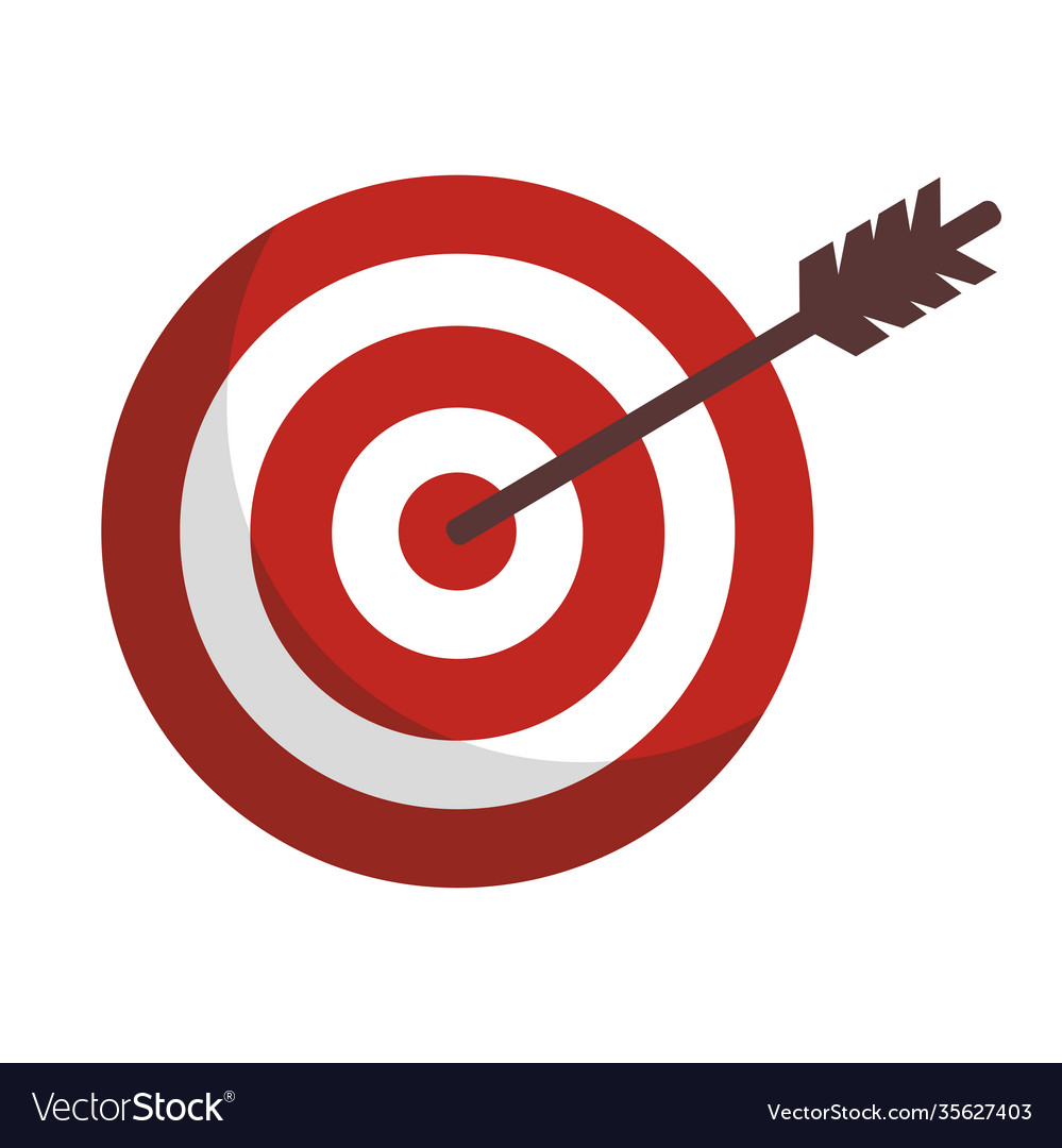 Success target with arrow isolated icon Royalty Free Vector