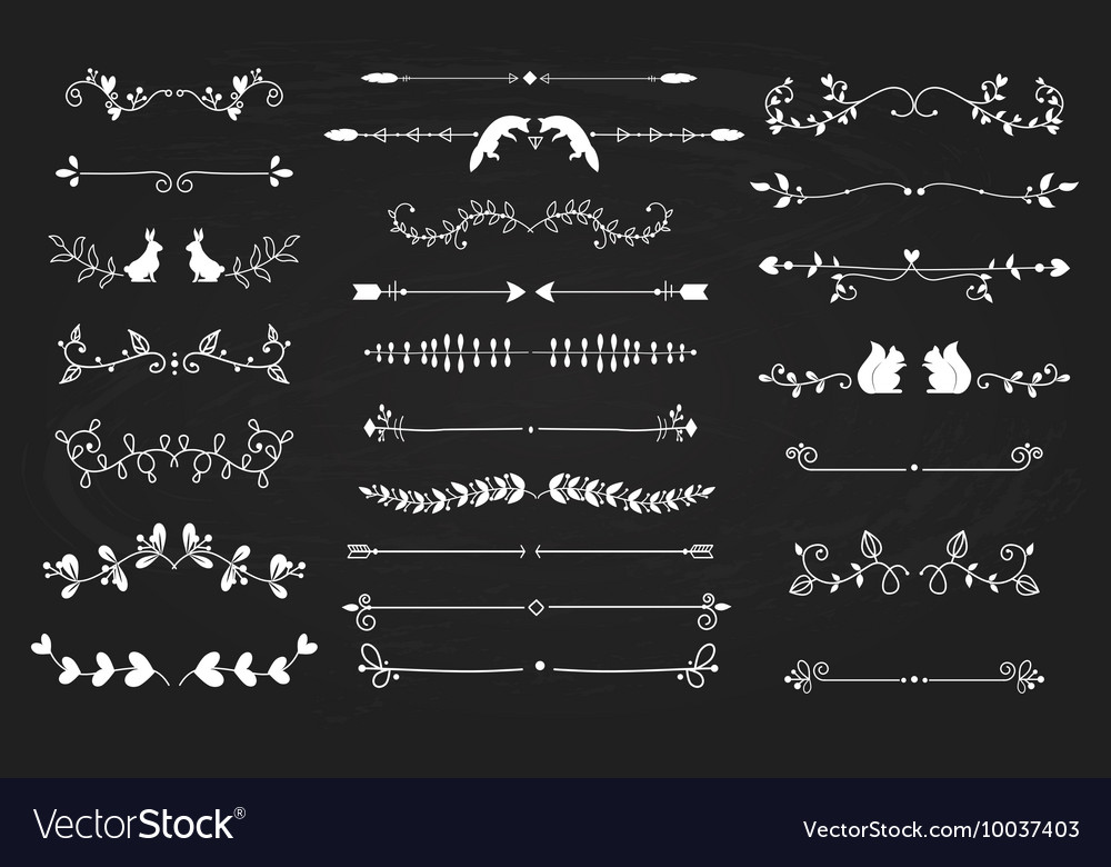 Text separators set Royalty Free Vector Image VectorStock