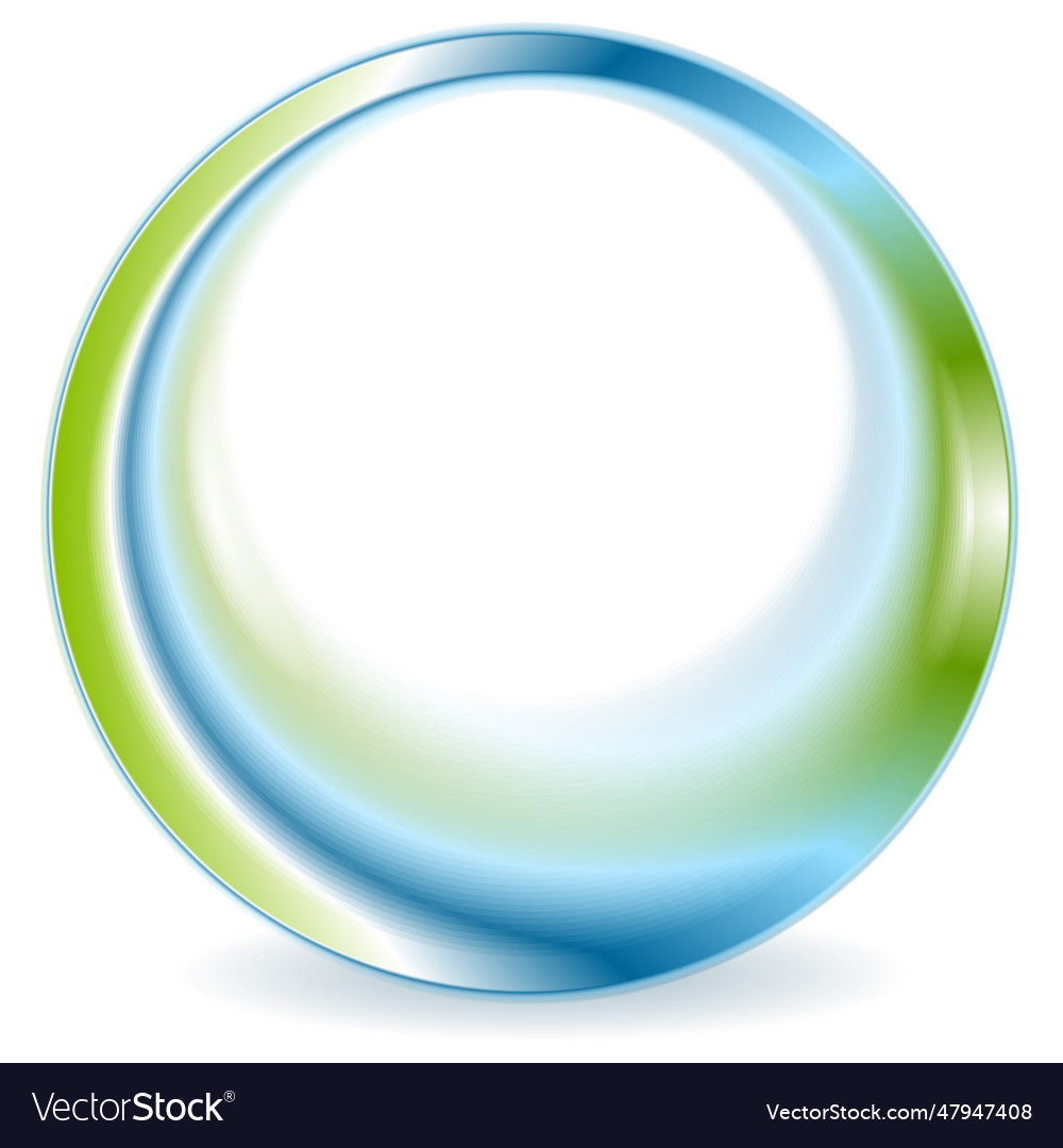 Bright green blue round circle logo design Vector Image