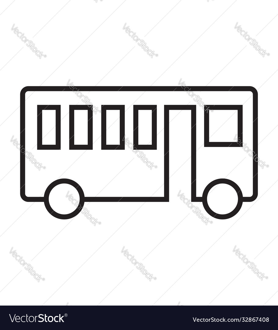 Bus icon in linear style