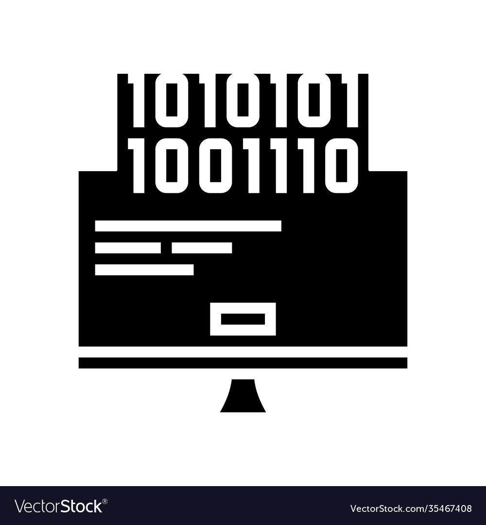 Computer fatal error glyph icon