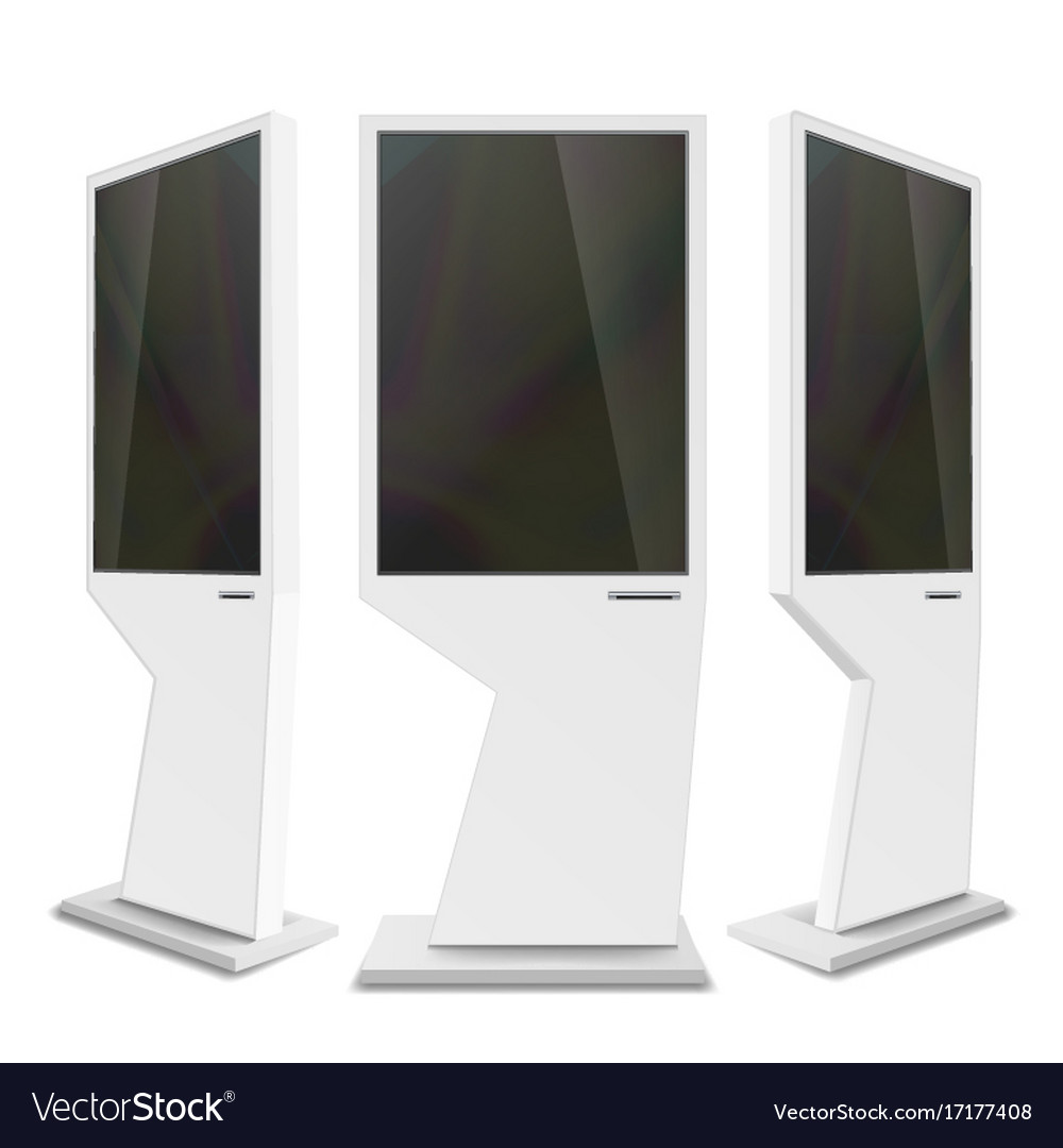 Digital signage front and half side view