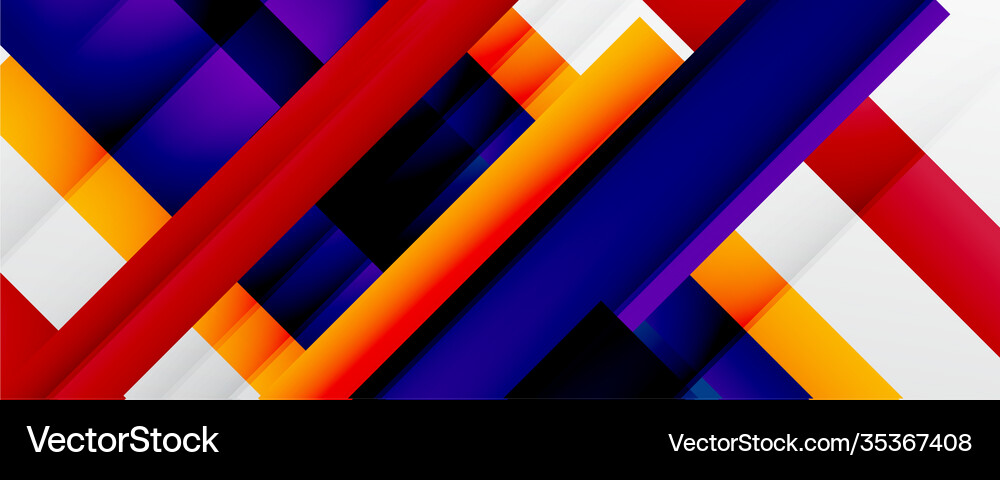 Geometric abstract backgrounds with shadow lines Vector Image