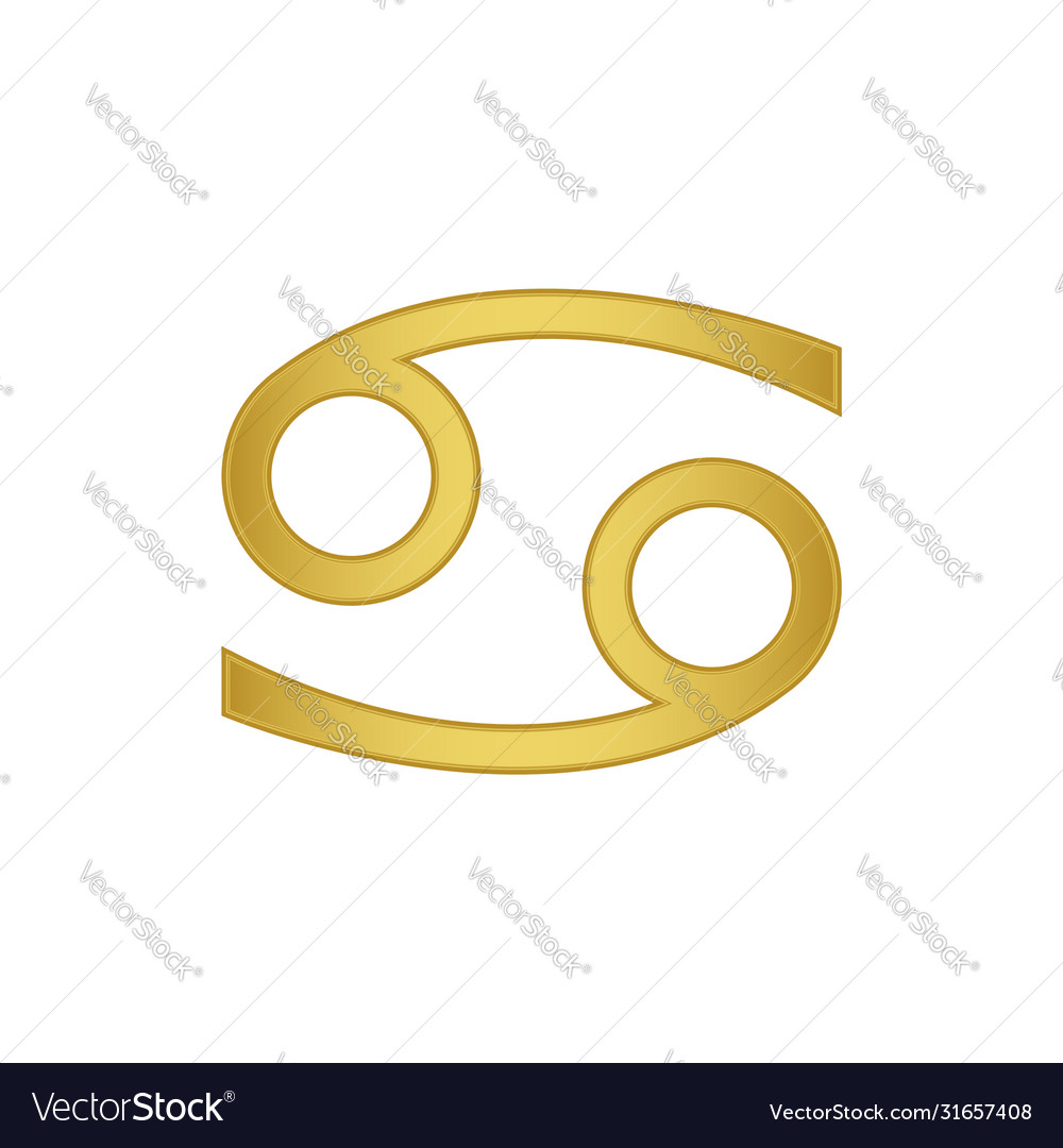 Goldene Krabbe Symbol Sternzeichen Sternzeichen