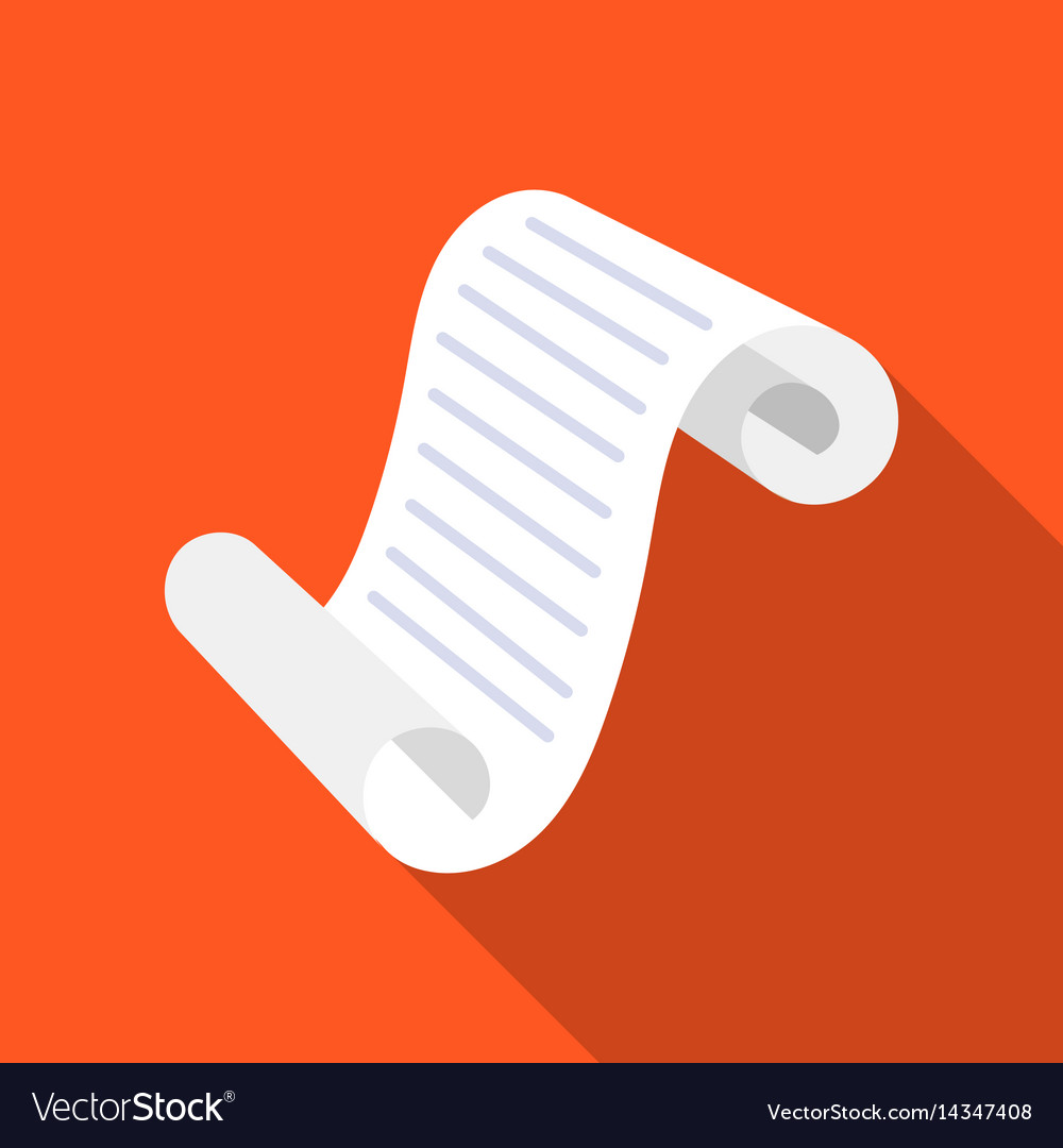 Paper Scroll Icon - White