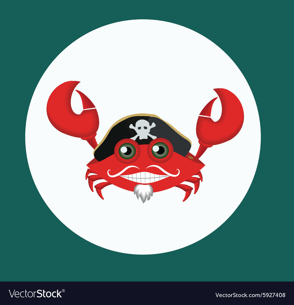 pirate crab royalty free vector image vectorstock