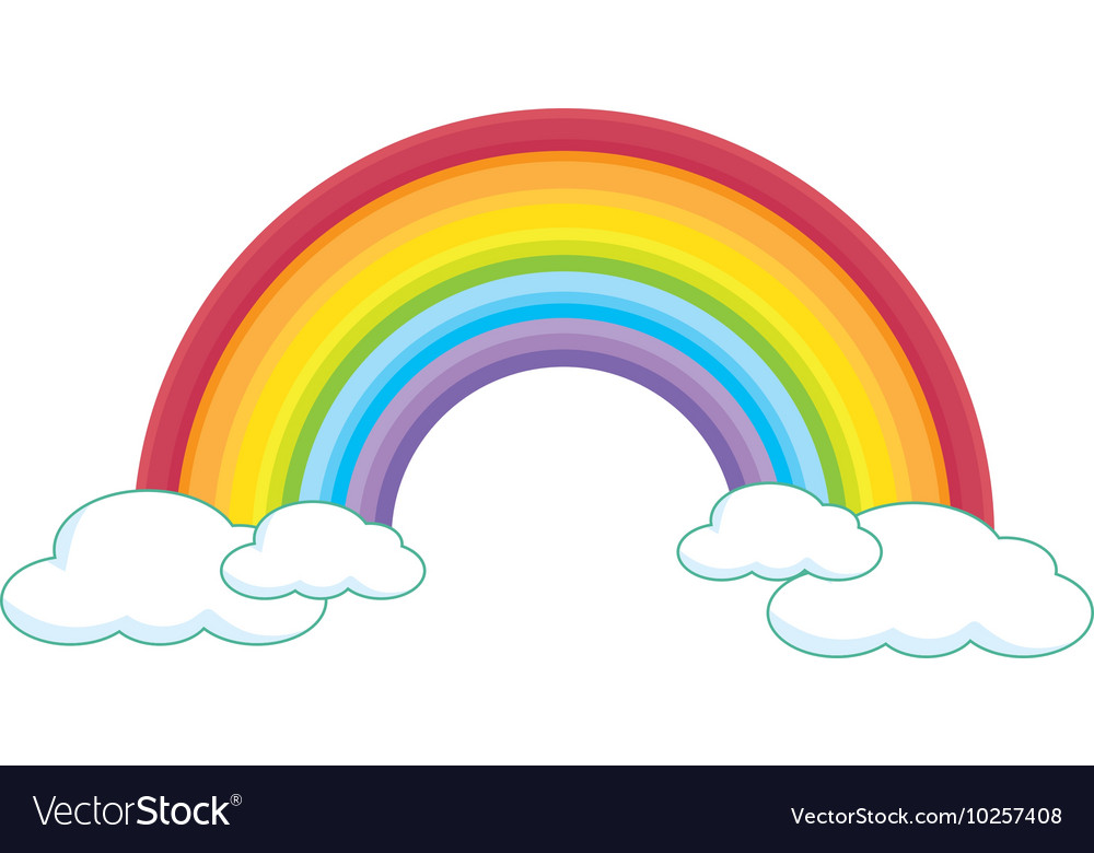 Rainbow cloud color Royalty Free Vector Image - VectorStock