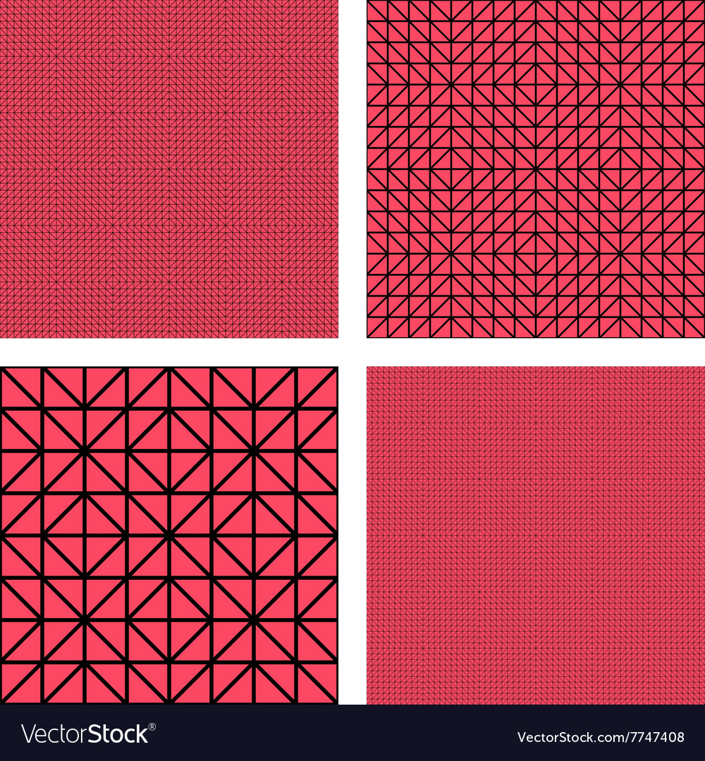 Red triangle mosaic pattern set