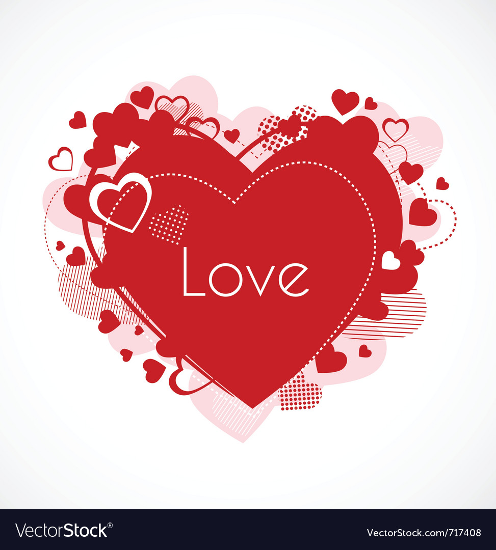 Retro heart Royalty Free Vector Image - VectorStock