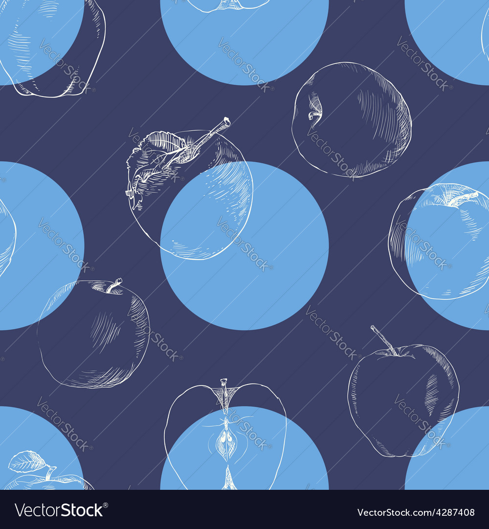 Seamless pattern apples