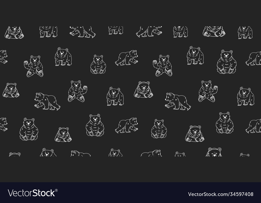 Seamless pattern with chalk on blackboard effect