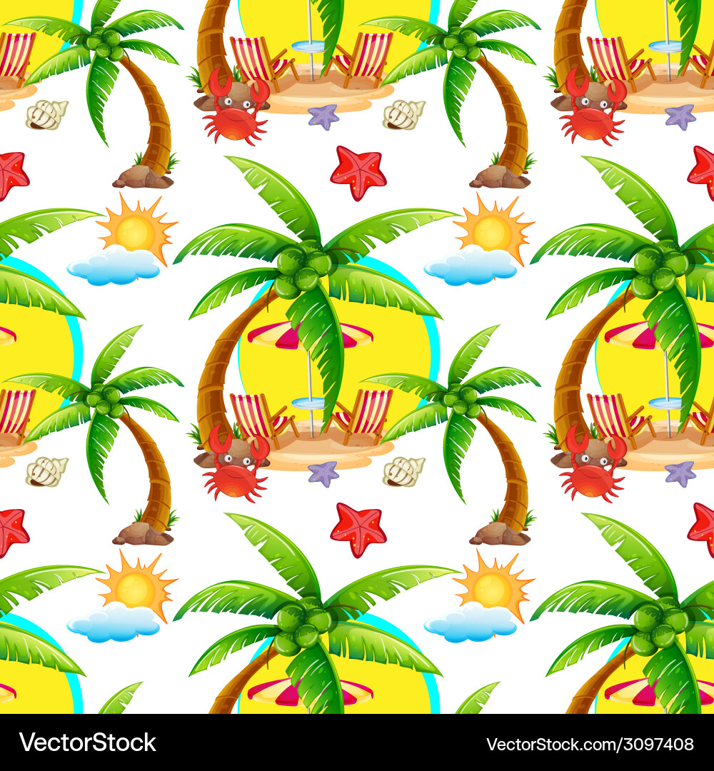 Seamless summer Royalty Free Vector Image - VectorStock