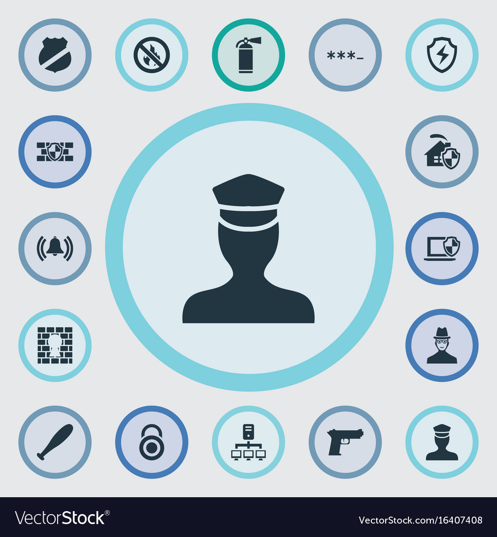 Set of simple security icons