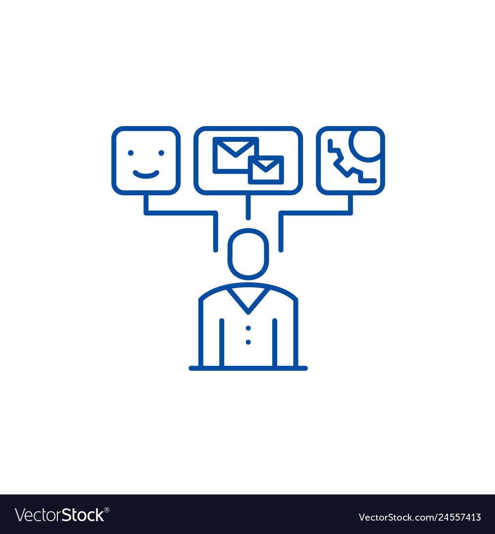 Data visualization line icon concept vector image Data visualization line icon concept