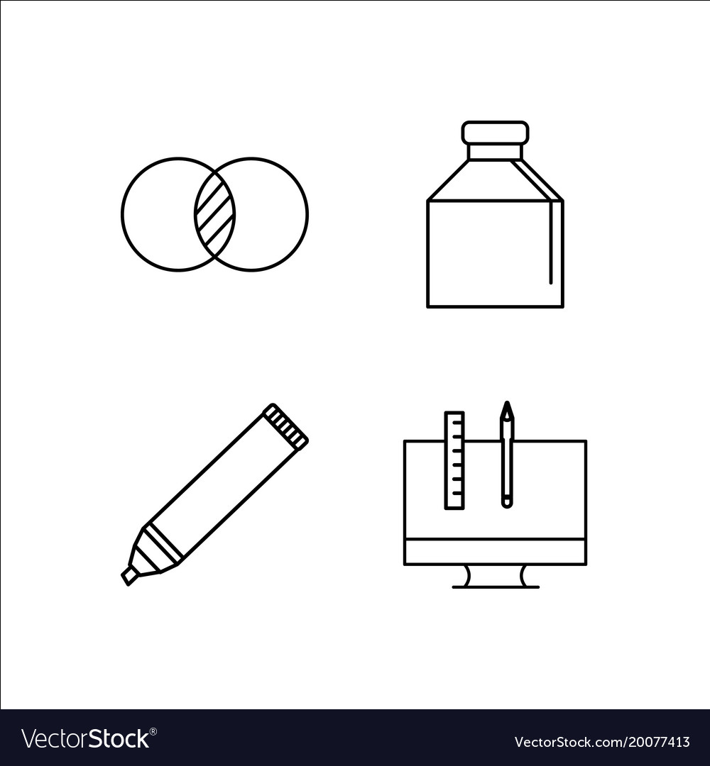 Design und Studio einfache lineare Icon-Setsimple
