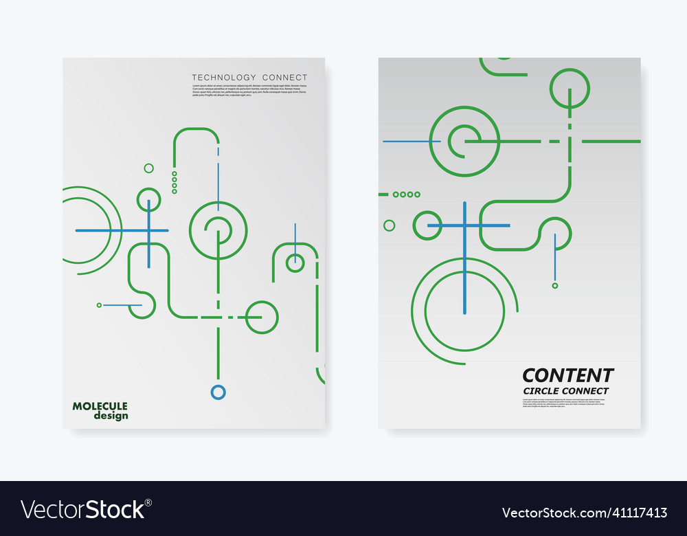 Digital geometric data network elements vector image Digital geometric data network elements