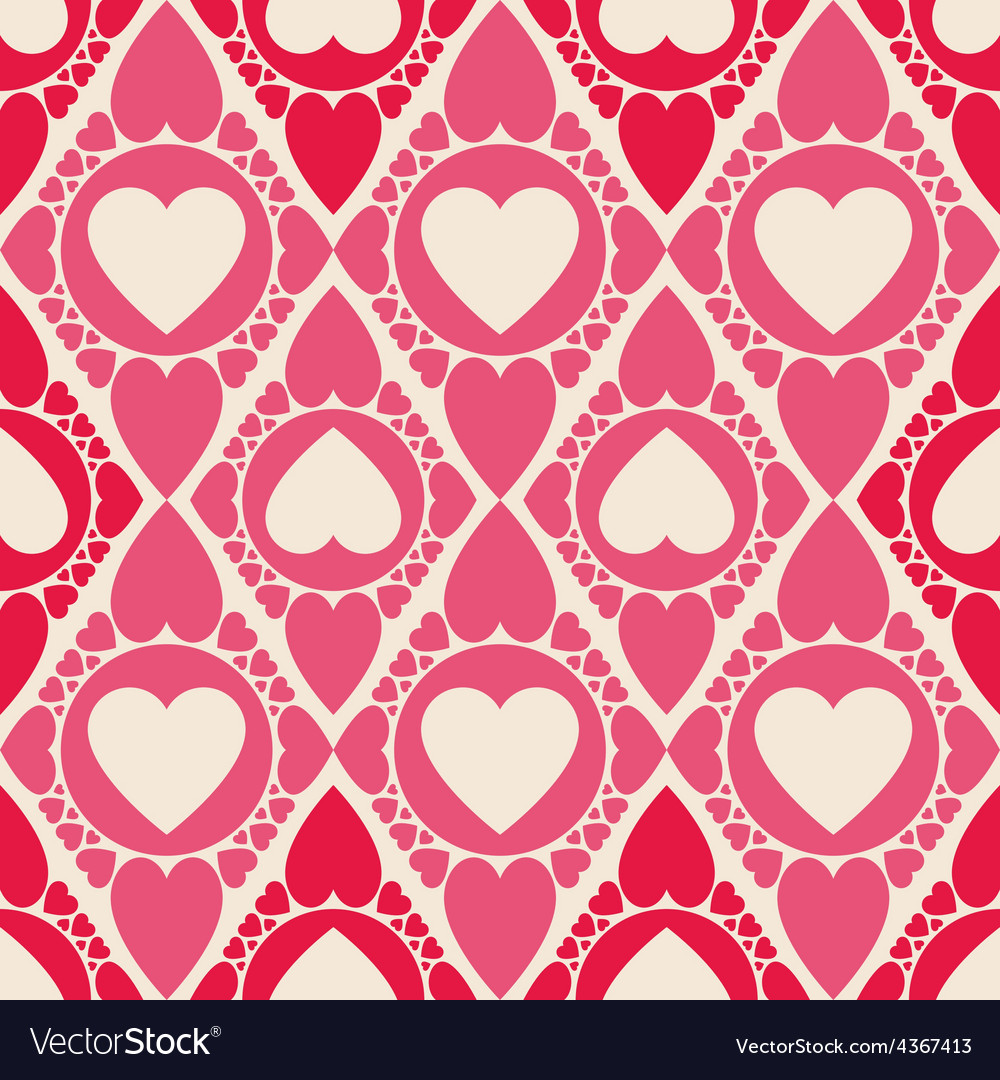 Endless heart shape seamless pattern for printing
