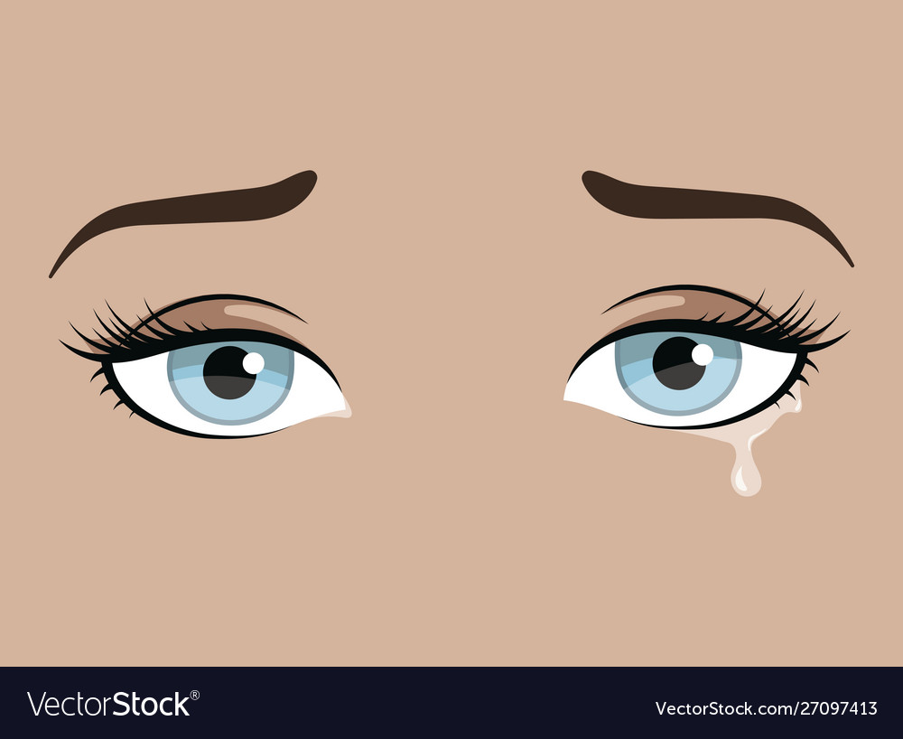 Female eyes with emotion look girl