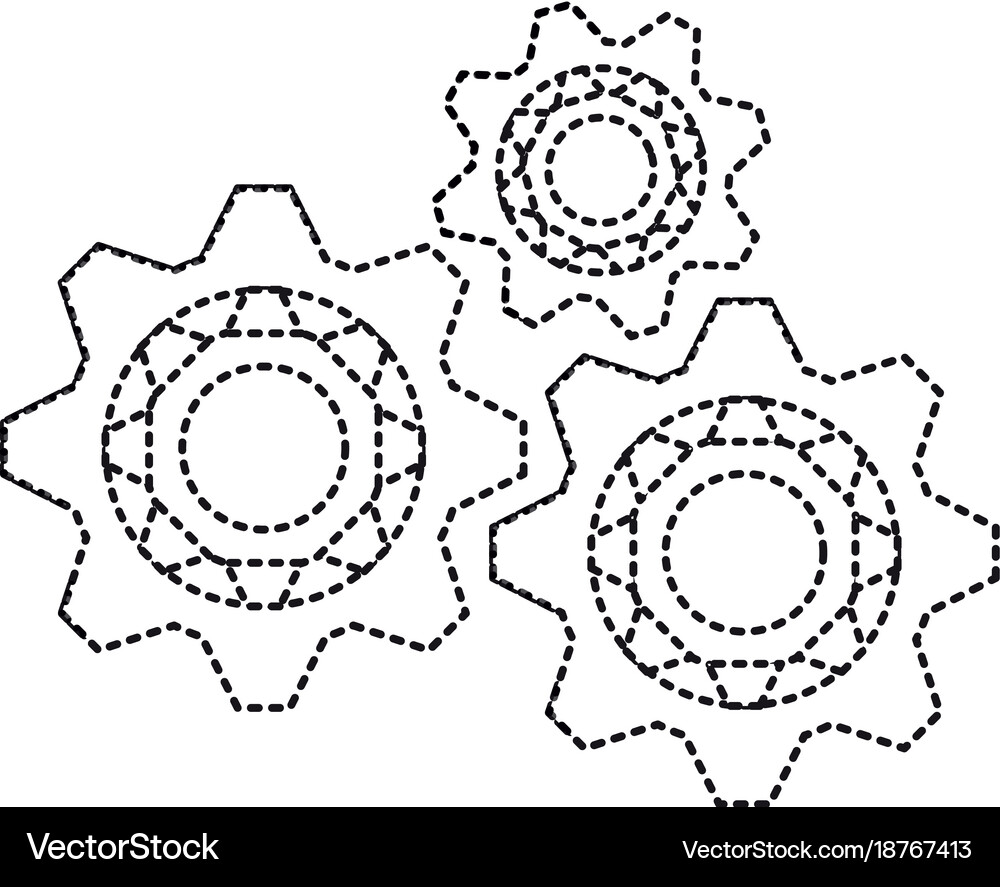 Gear wheels icon image Royalty Free Vector Image