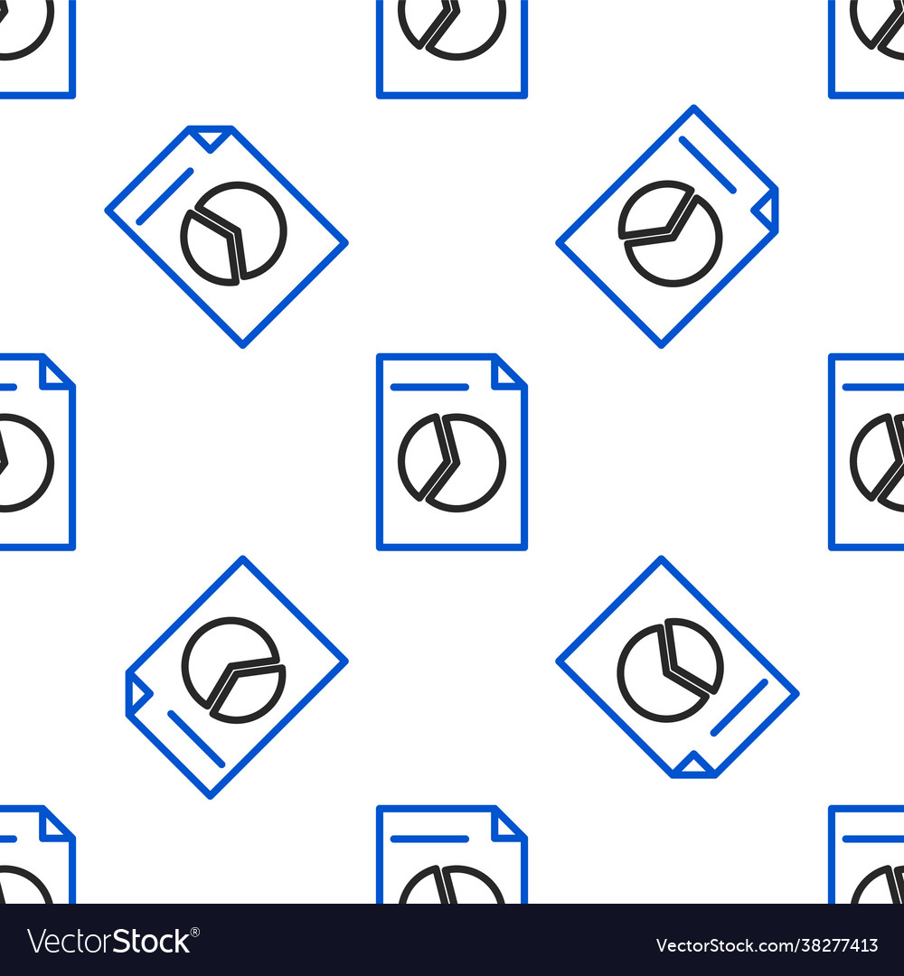 Line document with graph chart icon isolated vector image Line document with graph chart icon isolated