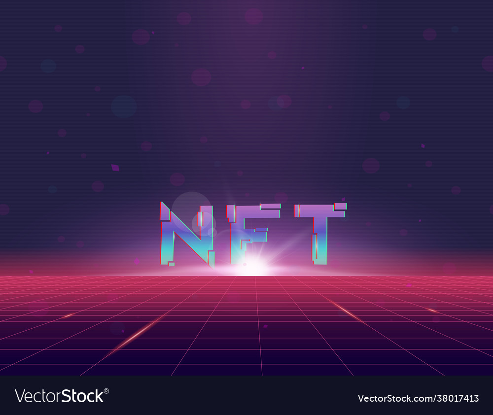 Nft futuristic background Royalty Free Vector Image