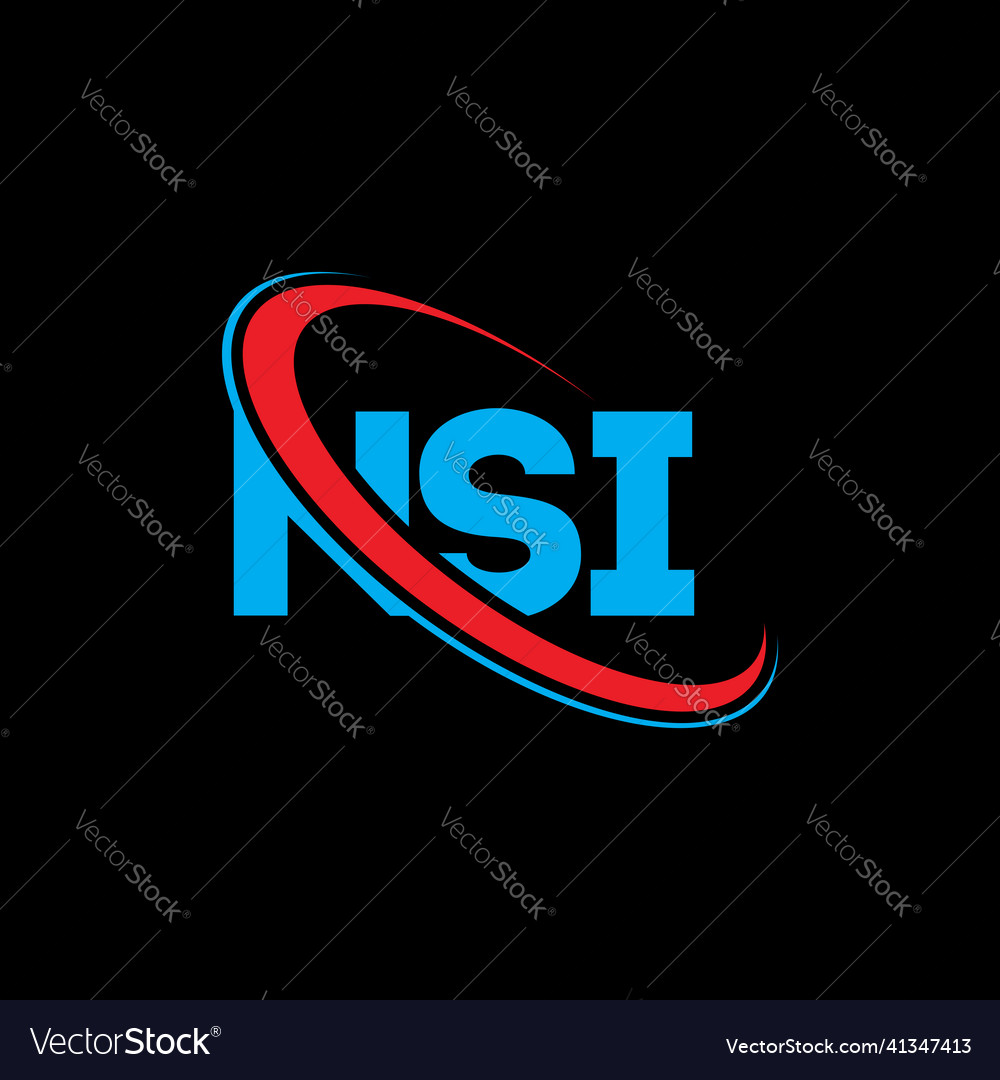 Nsi Logo Letter Design Royalty Free Vector Image