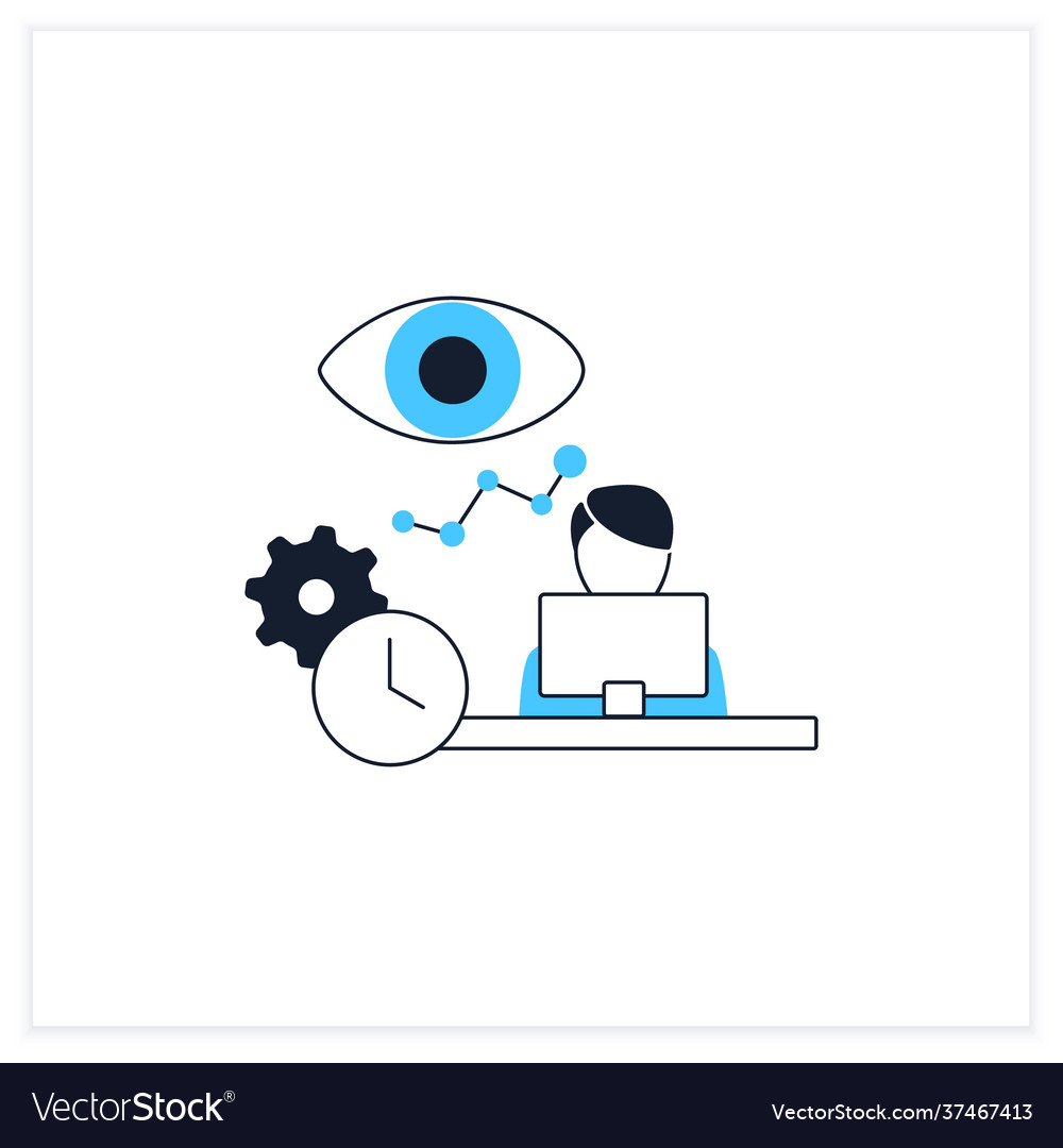 Performance monitoring flat icon