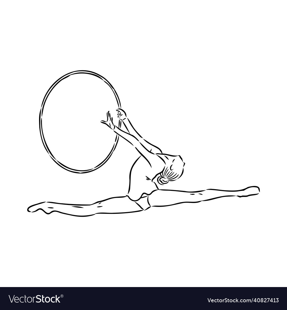 Rhythmic gymnastics silhouette of a girl