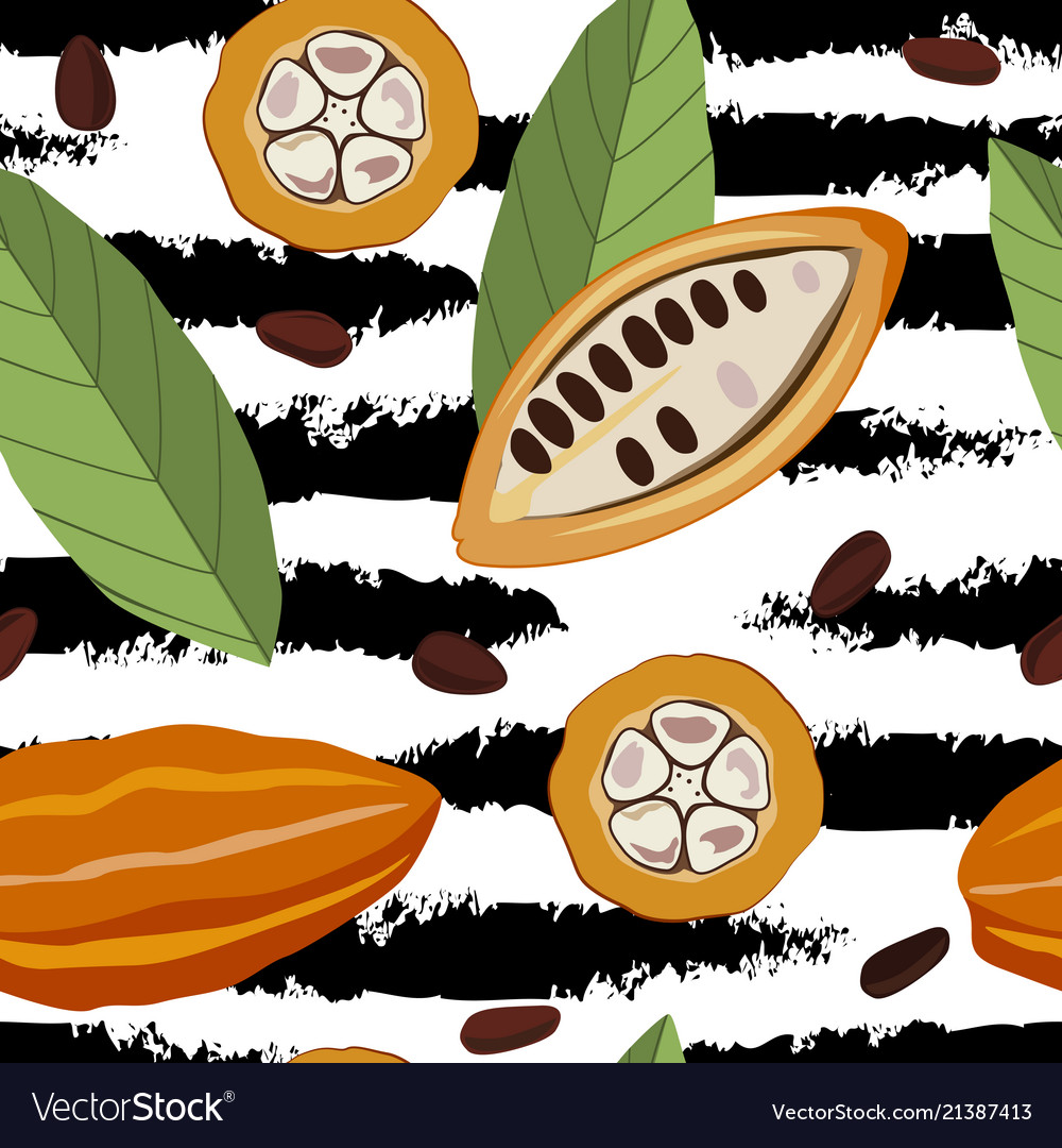 Seamless pattern with cocoa vector image Seamless pattern with cocoa