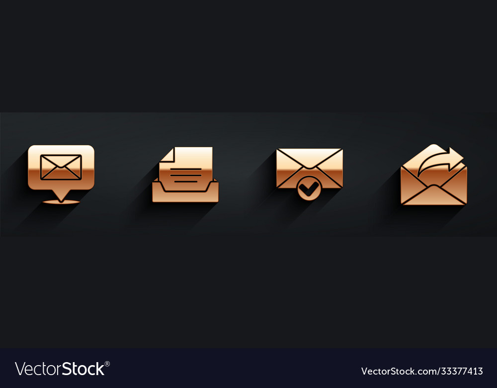Set speech bubble with envelope drawer