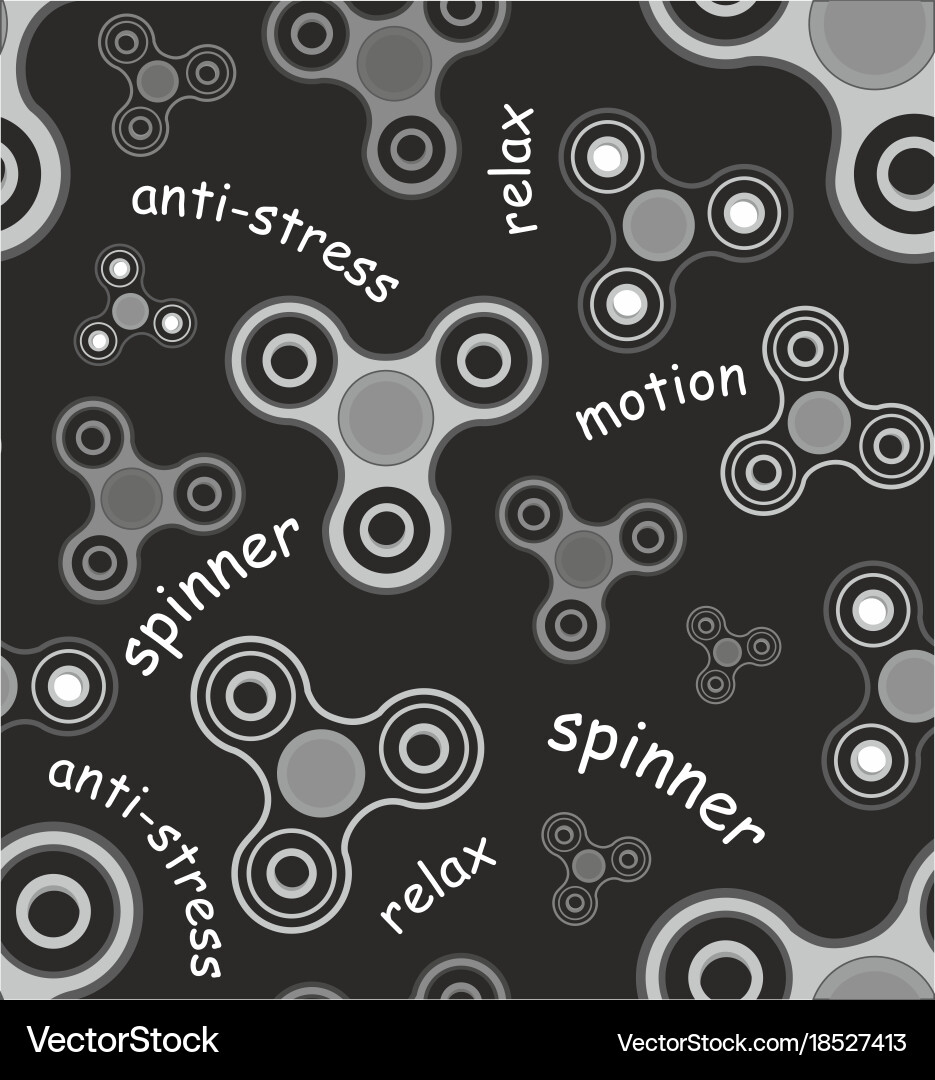 Spinning Pattern Vector Spinner seamless pattern Royalty Free Vector Image
