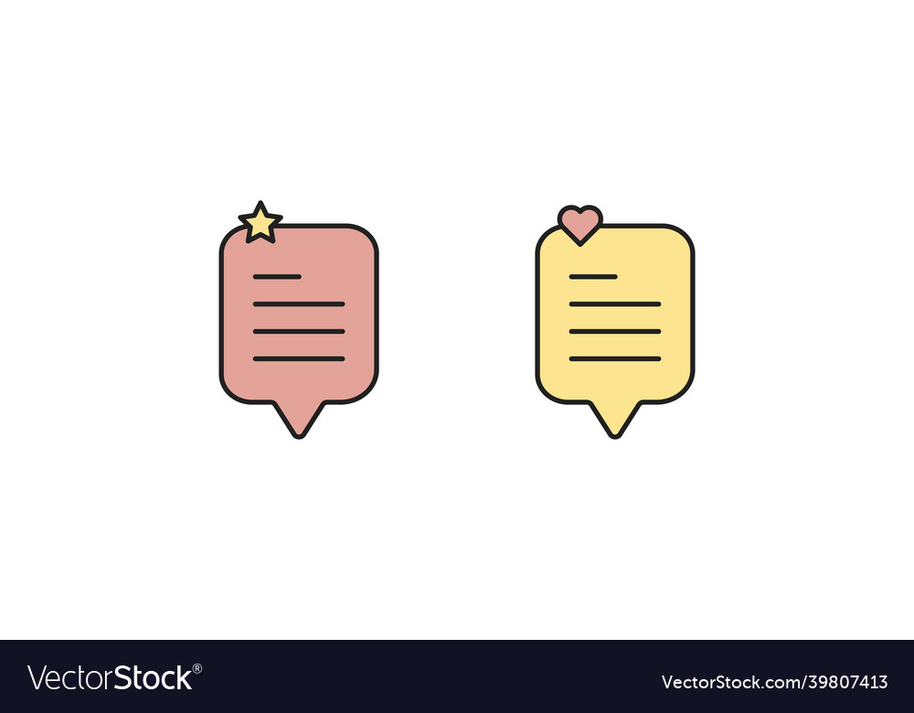 Text bubble simple icon set quotation box vector image Text bubble simple icon set quotation box