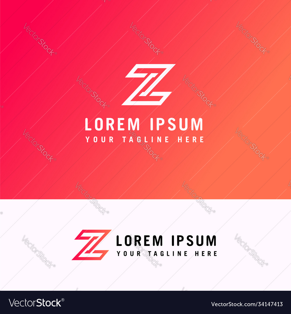 Z Buchstabenzeile Logo Design Template Element