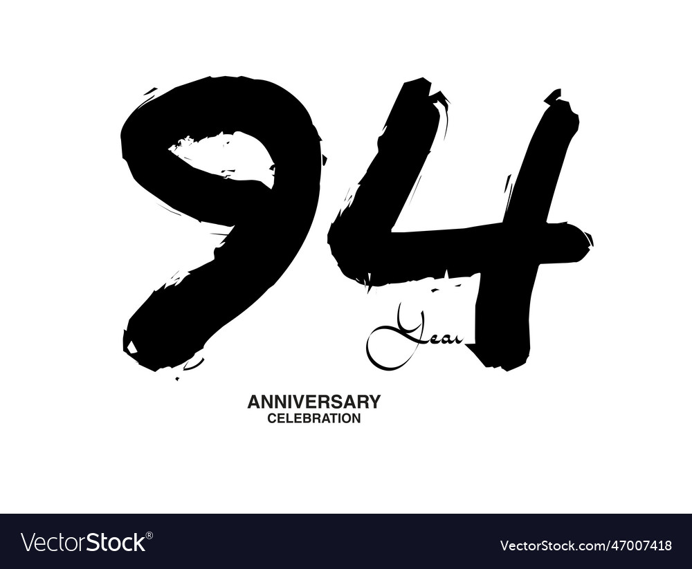 94 years anniversary celebration template Vector Image