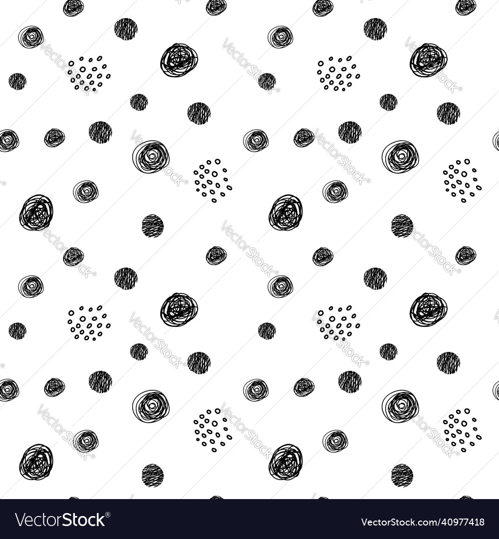 Abstract seamless pattern with painted round Vector Image Abstract seamless pattern with painted round