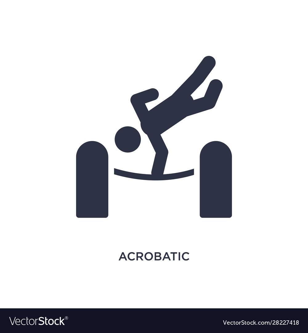 Acrobatic icon on white background simple element