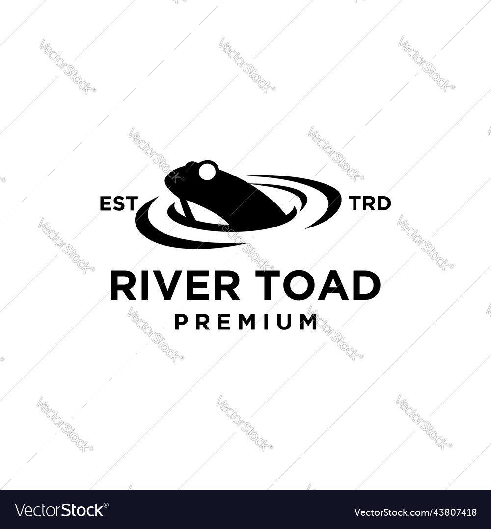 Big frog logo design Royalty Free Vector Image