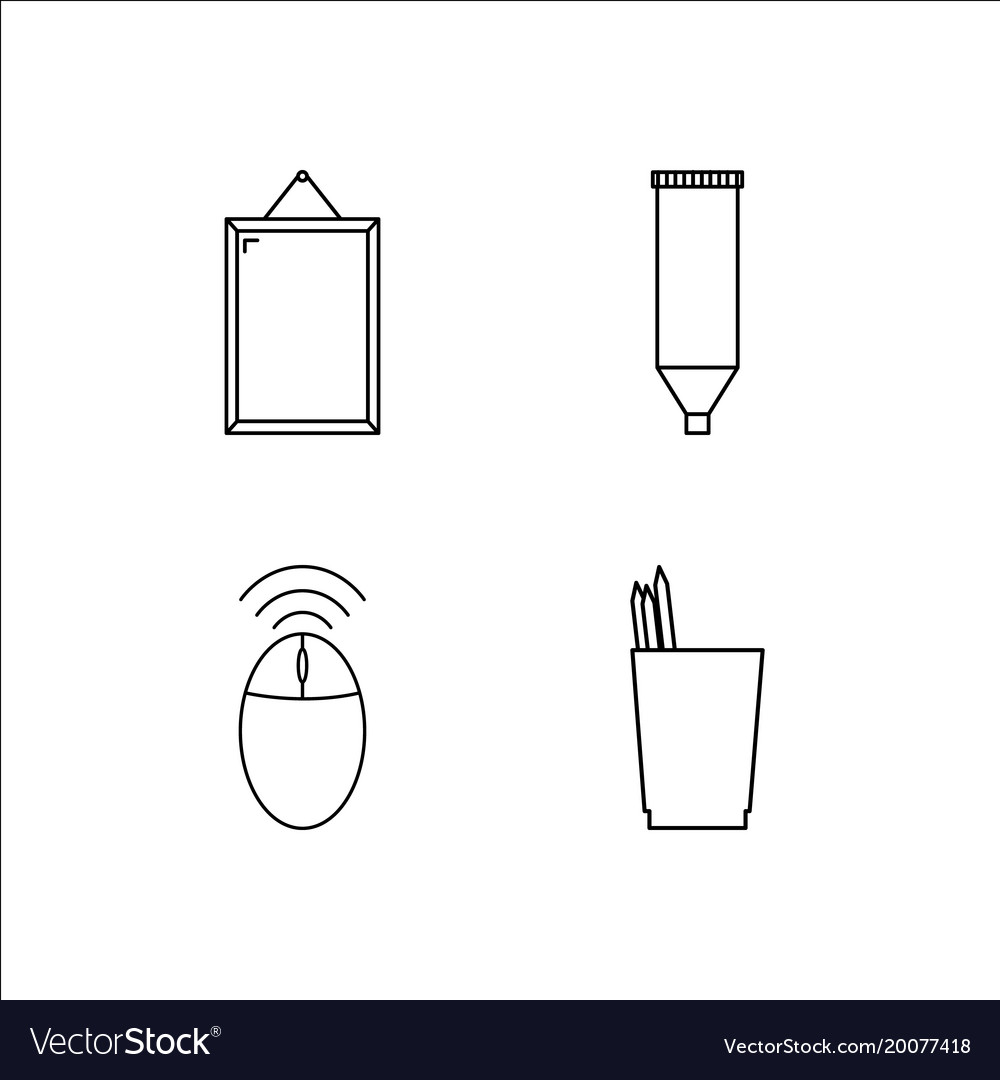 Design and studio simple linear icon setsimple