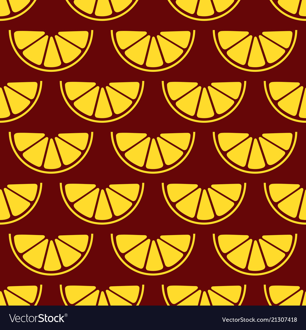 Lemon slices seamless pattern vector image Lemon slices seamless pattern