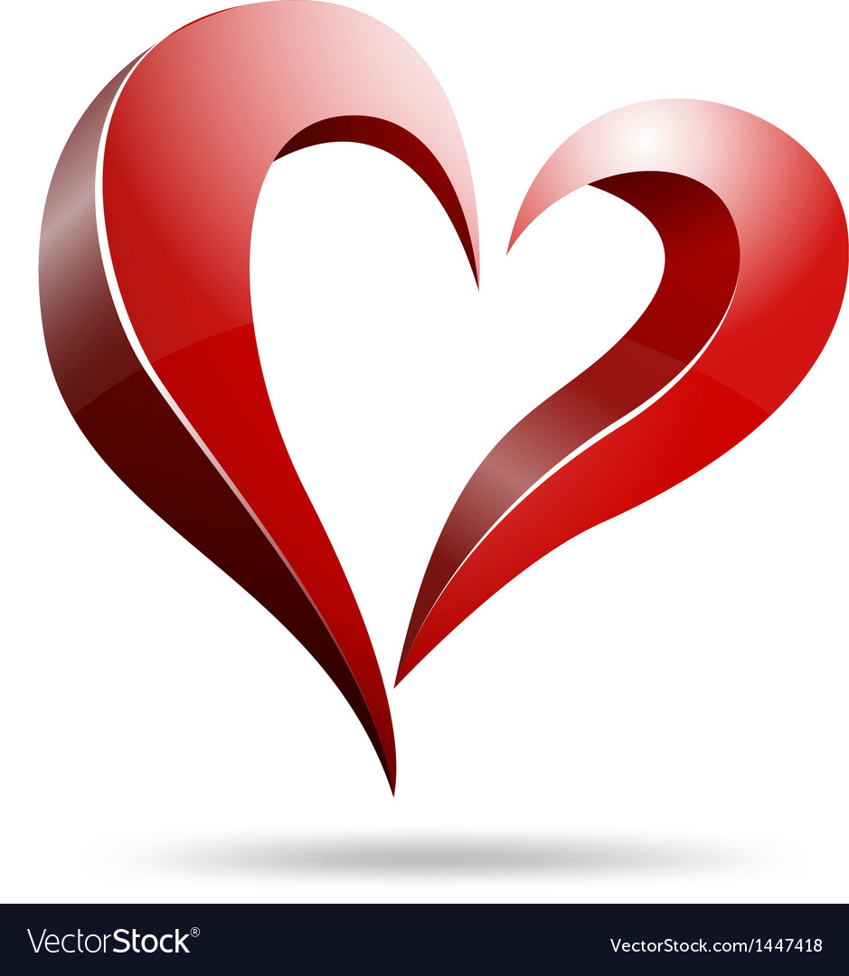 Logo Heart Shape Design Royalty Free Vector Image