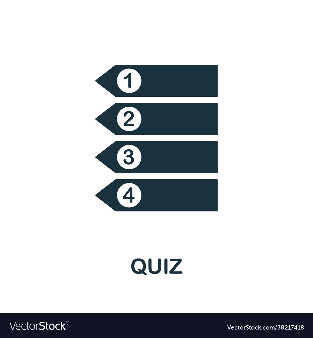 Quiz icon simple creative element filled Vector Image