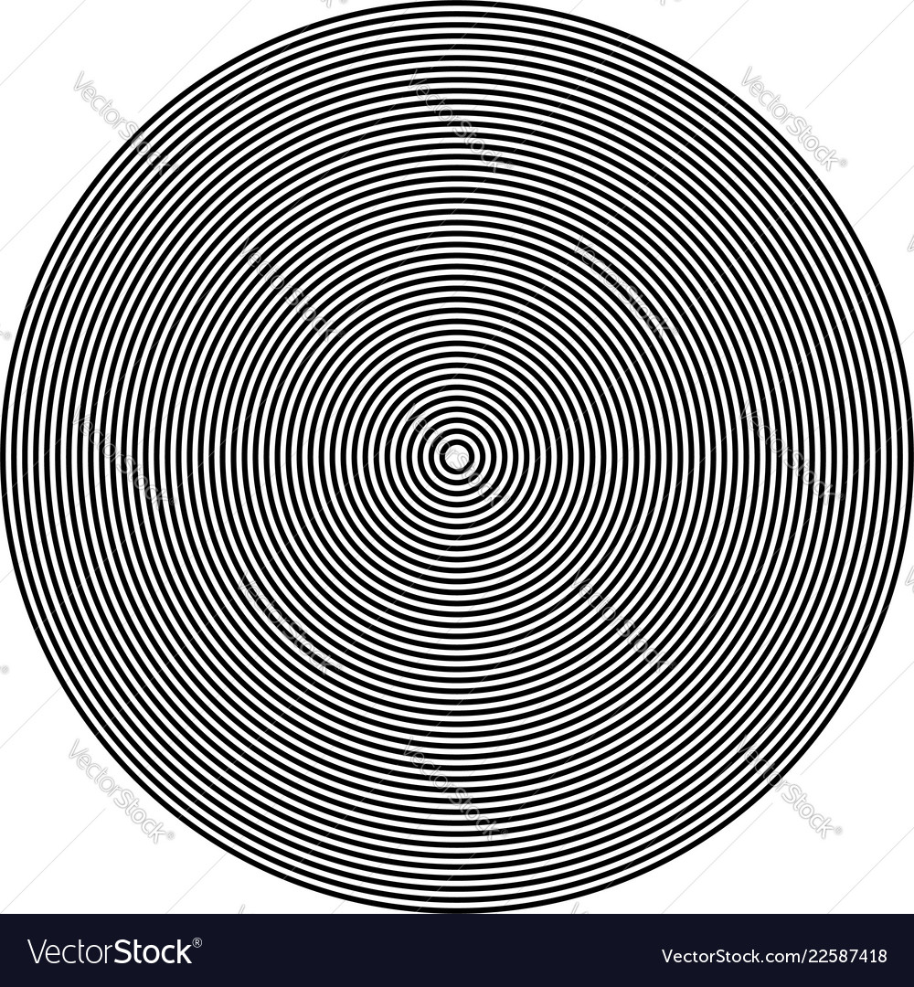 Simple concentric radiating circle graphics vector image Simple concentric radiating circle graphics