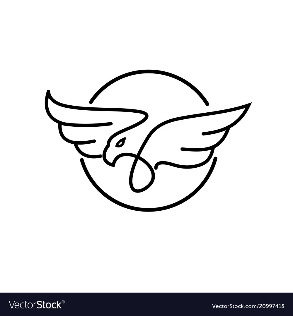 Premium Vector  Modern and minimalist eagle logo design vector