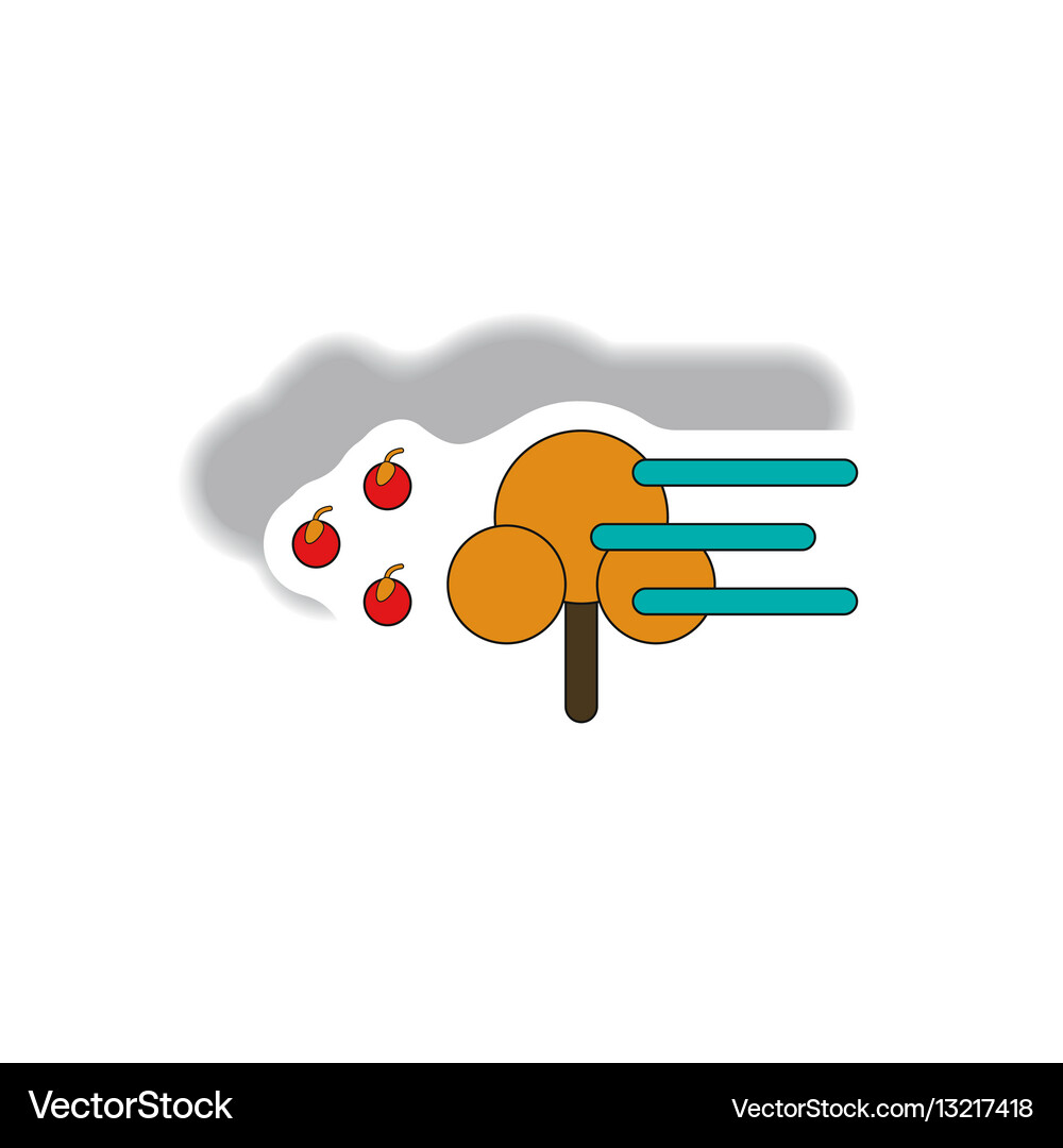 Storm and tree hurricane disaster Royalty Free Vector Image