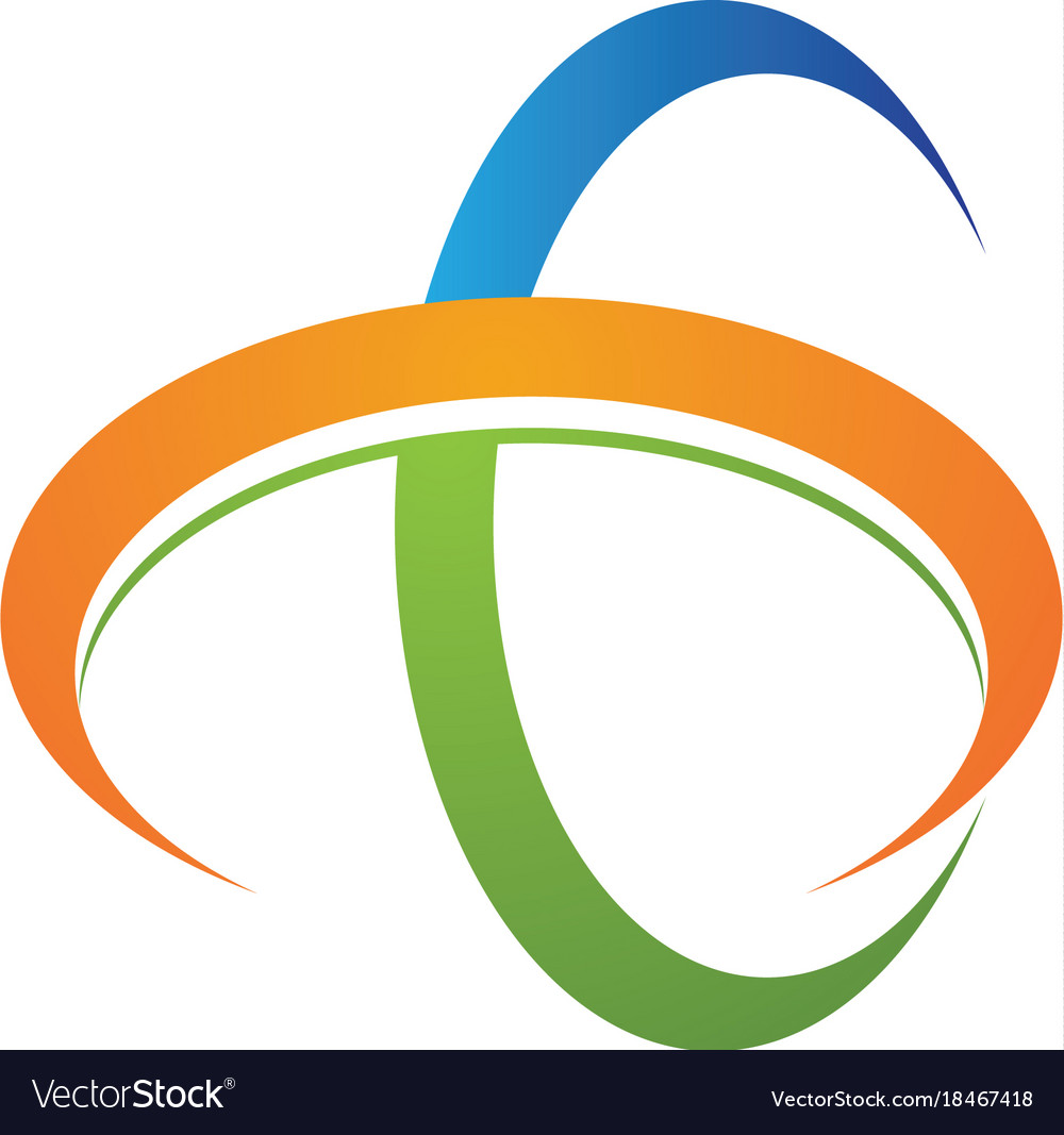 Technology circle logo and symbols Royalty Free Vector Image