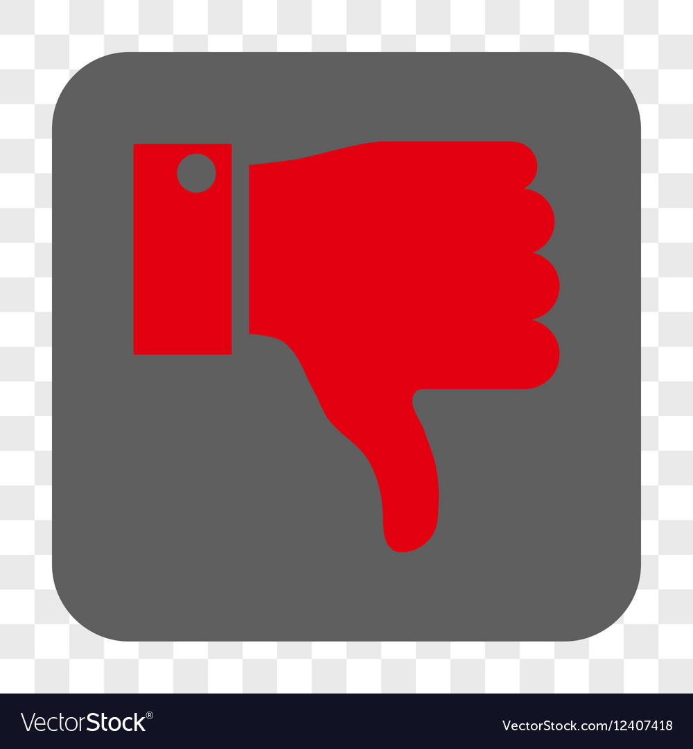 Thumb down rounded square button